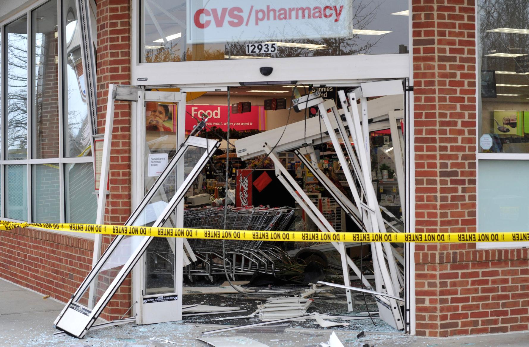 Car crashes into CVS Local News