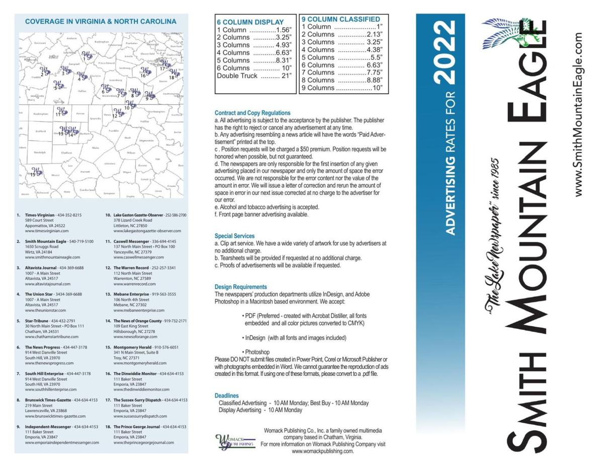 Rate Card | | smithmountaineagle.com