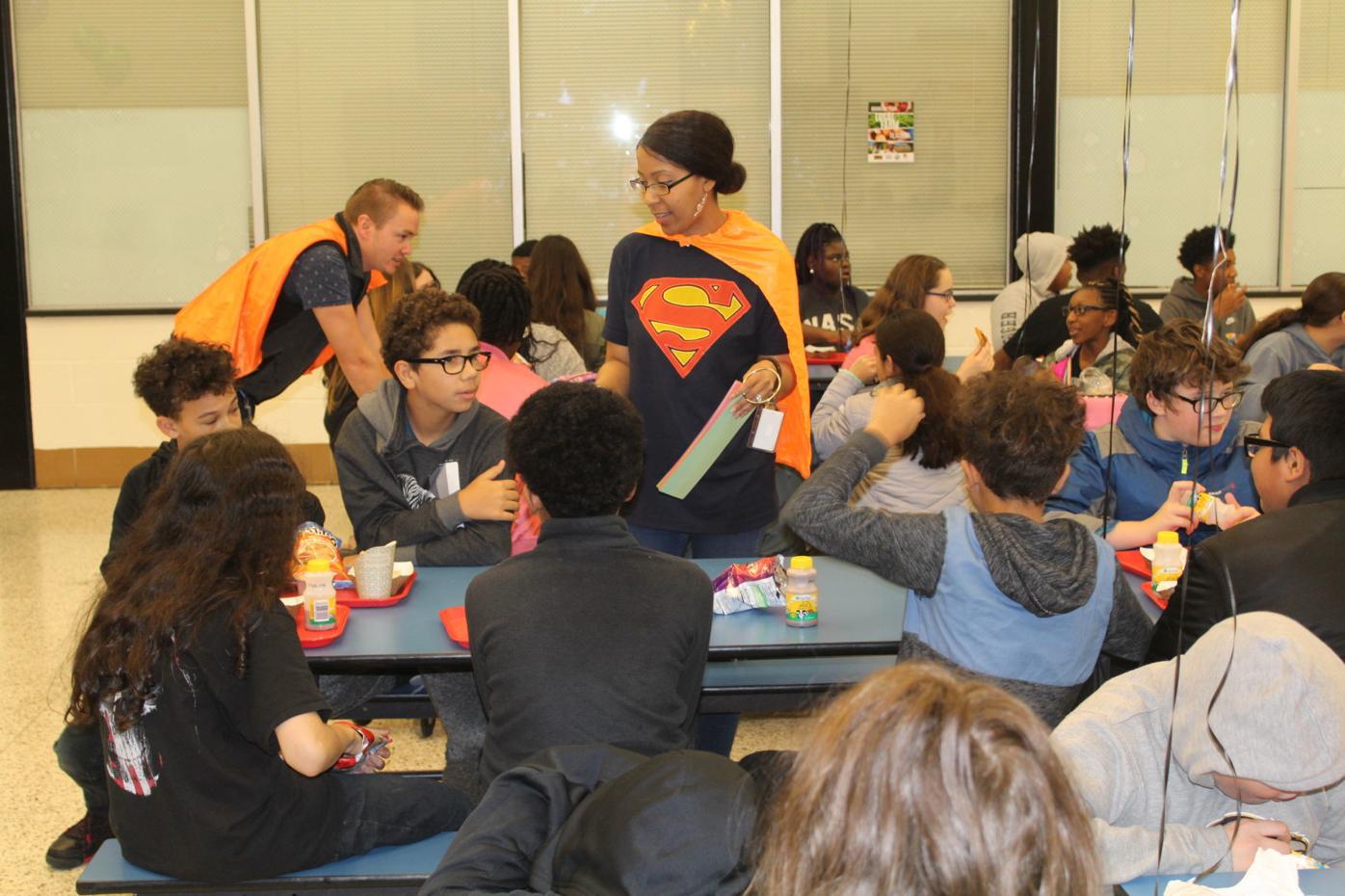 John Hanson Middle School holds annual superhero, mix it up day in