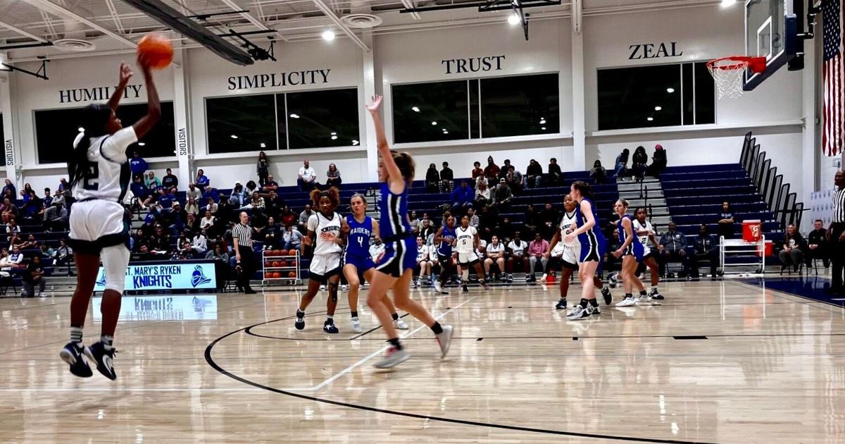 St. Mary's Ryken girls basketball downs Leonardtown High School
