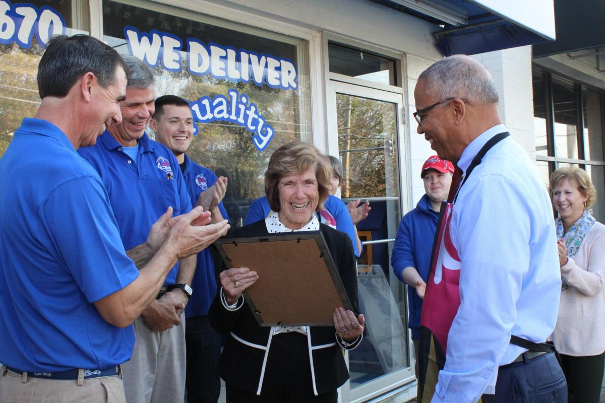 Lt. Gov. Boyd Rutherford presents award citations to La Plata businesses