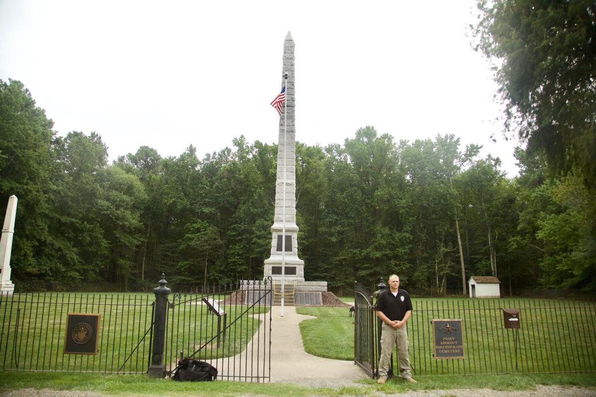 Confederate cemetery under guard