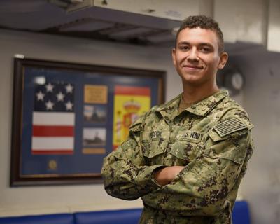 Jordan Peacock on the USS Donald Cook