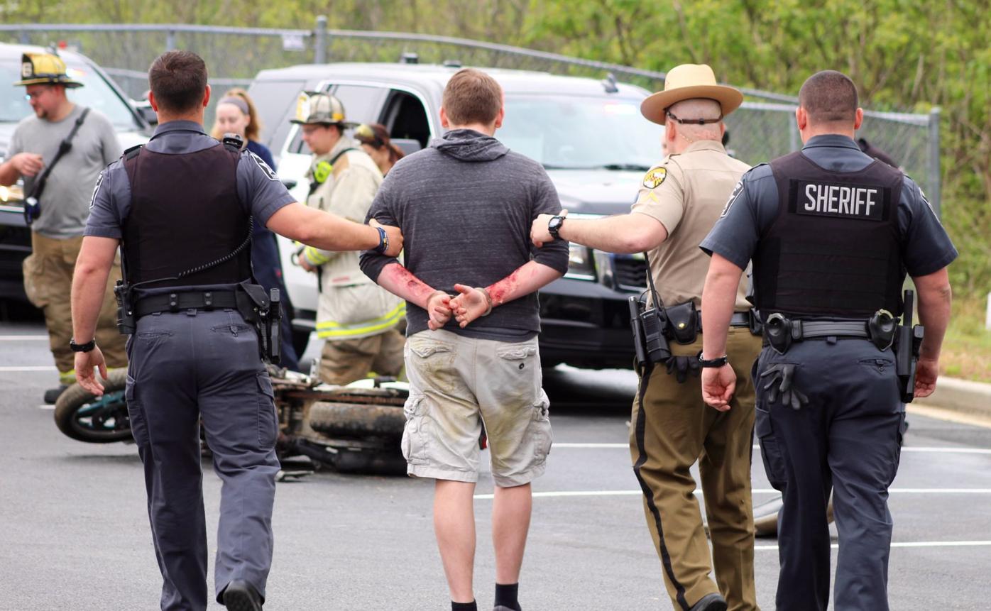 Huntingtown students witness mock crash Local News