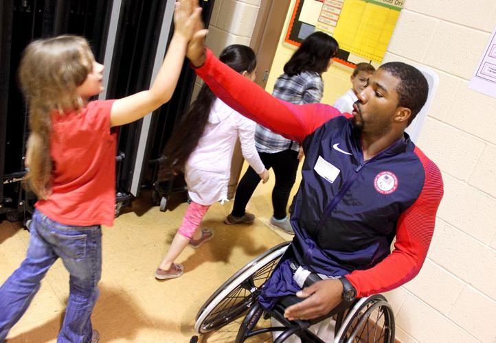 Paralympic gold medalist visits Lettie Marshall Dent Elementary School