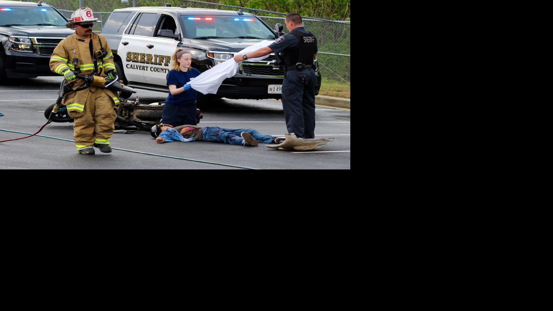 Huntingtown students witness mock crash Local News