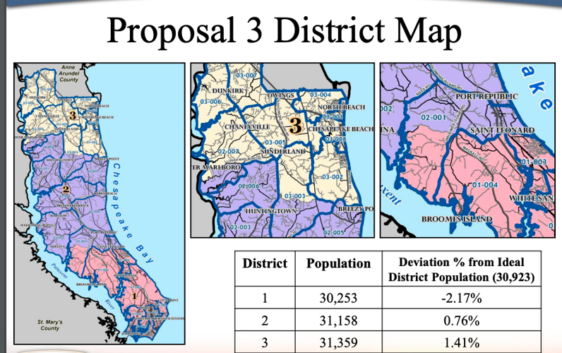 Calvert County Plat Maps Calvert Oks New Voting District Map | Local News | Somdnews.com