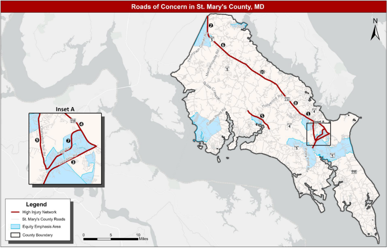St Mary’S County Map