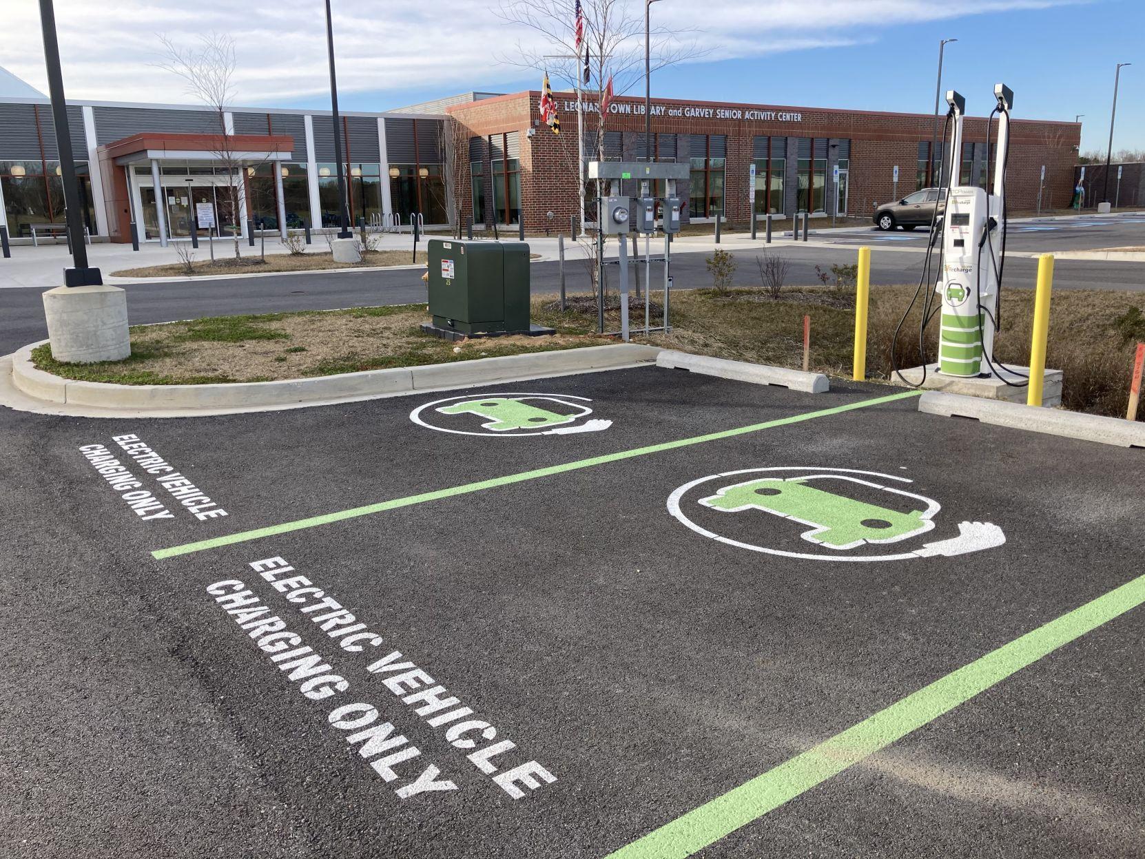 Public electric vehicle charging station opens in Leonardtown Local