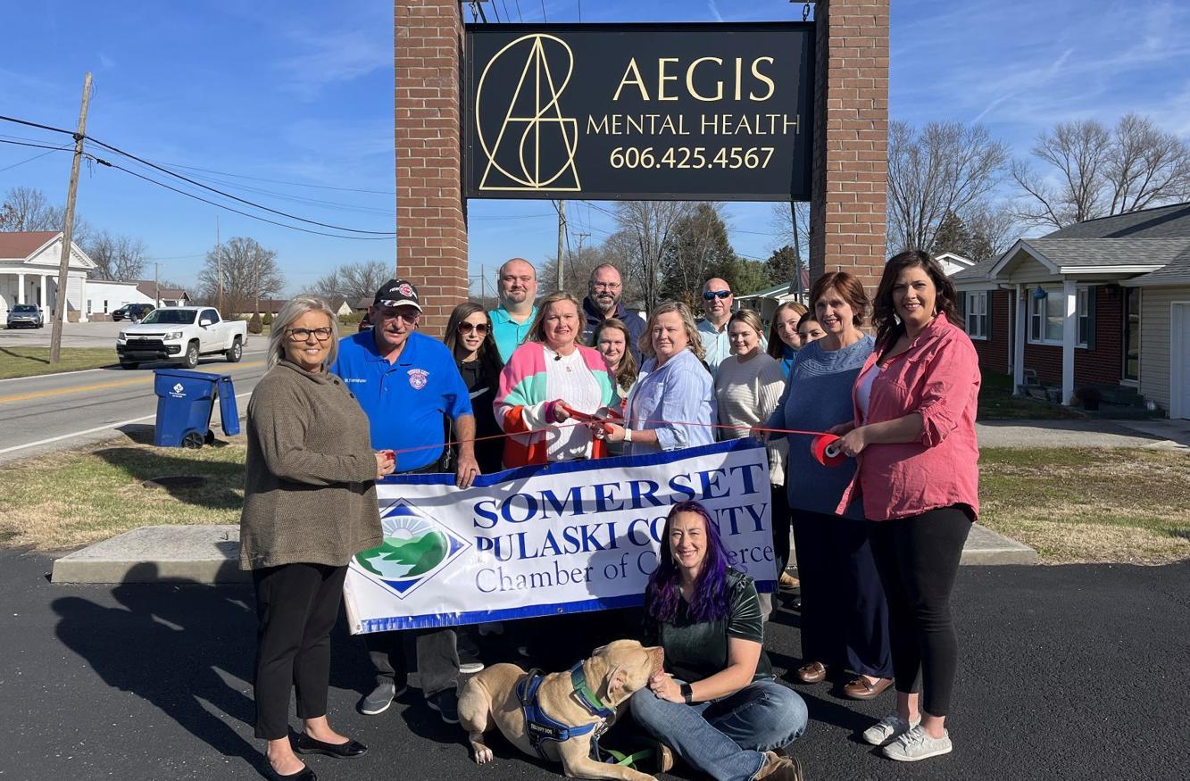 CHAMBER RIBBON CUTTING Aegis Mental Health Community