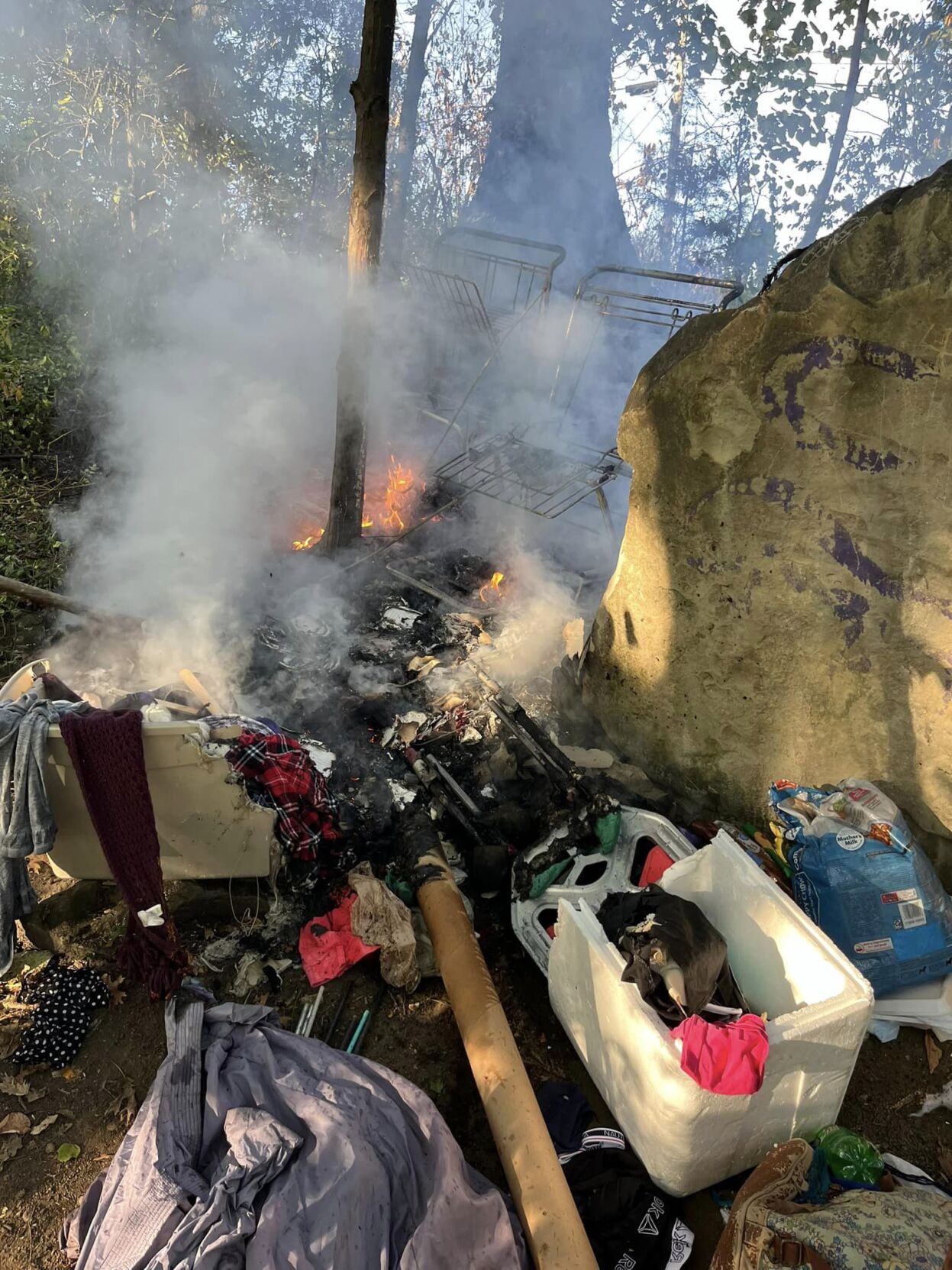 SFD responds to fire at homeless encampment News