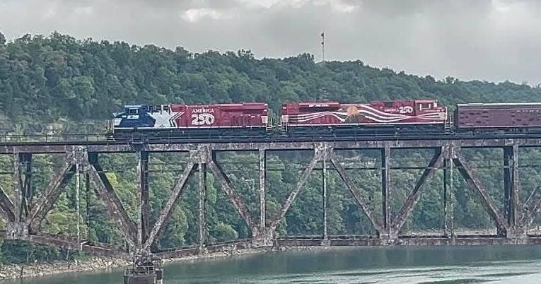 Norfolk Southern America 250 train makes stop in Burnside
