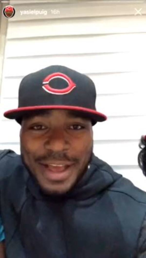 New Red Yasiel Puig wasted no time 