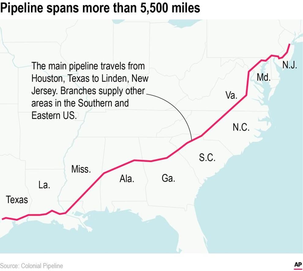 Colonial Pipeline Map Somerset