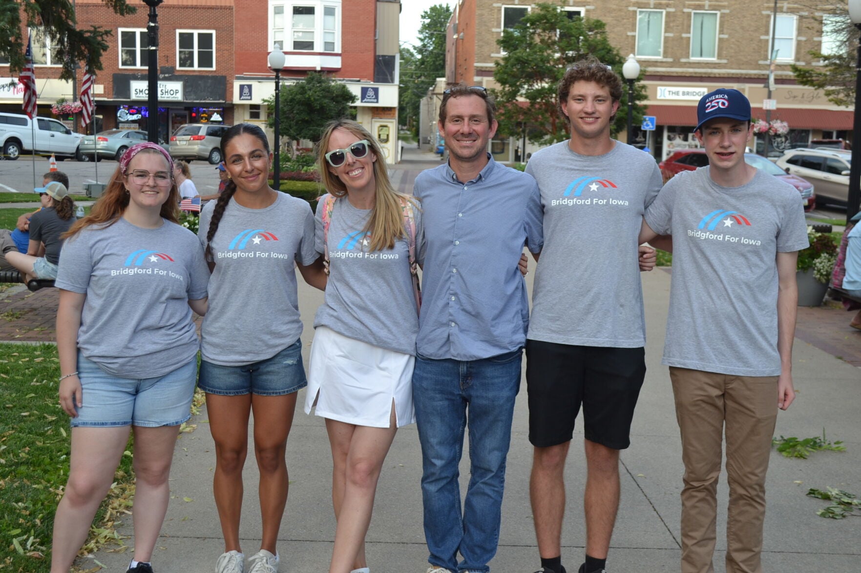 Michael Bridgford with campaign team in Fairfield