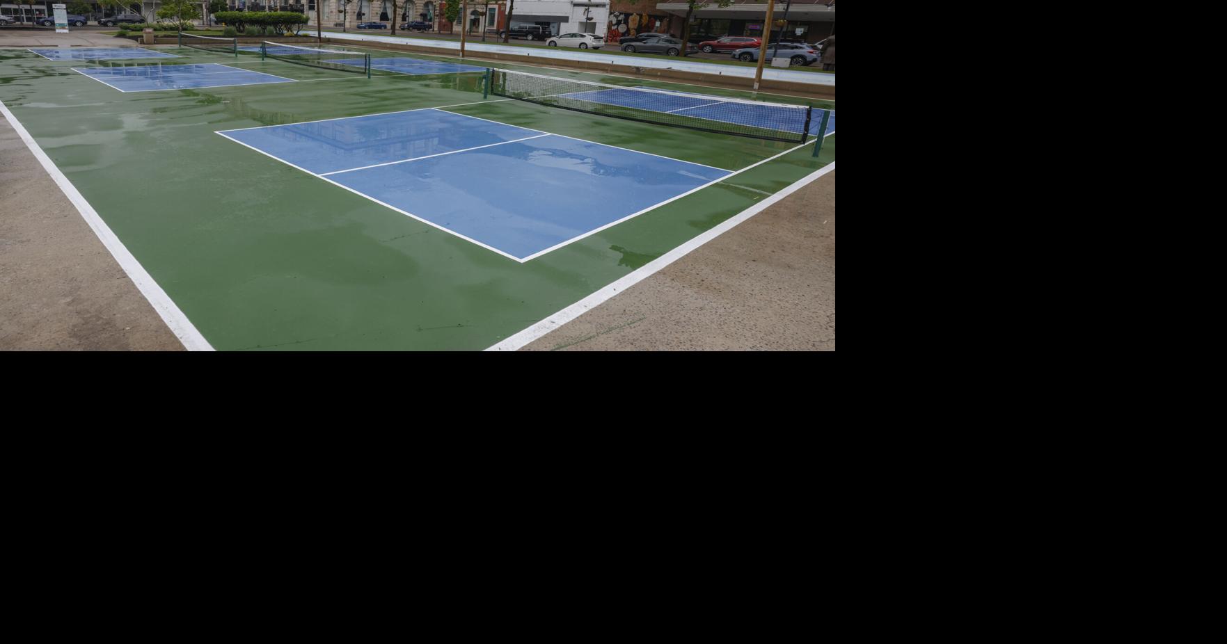 Springfield pickleball courts give City Hall Plaza bright new look ...