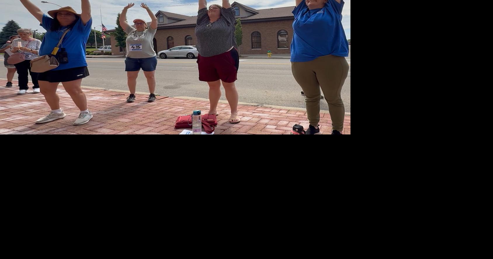 Yoga exercise at UnRun for Literacy