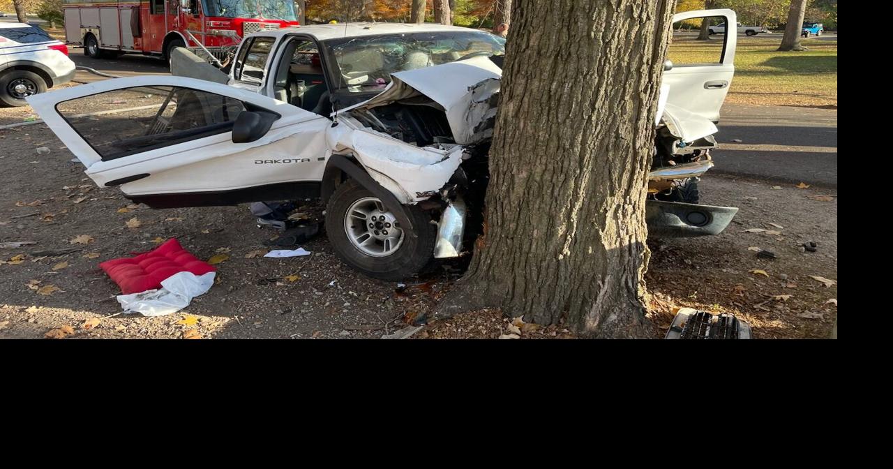 Driver hits tree in Springfield park, trapped inside vehicle | News ...
