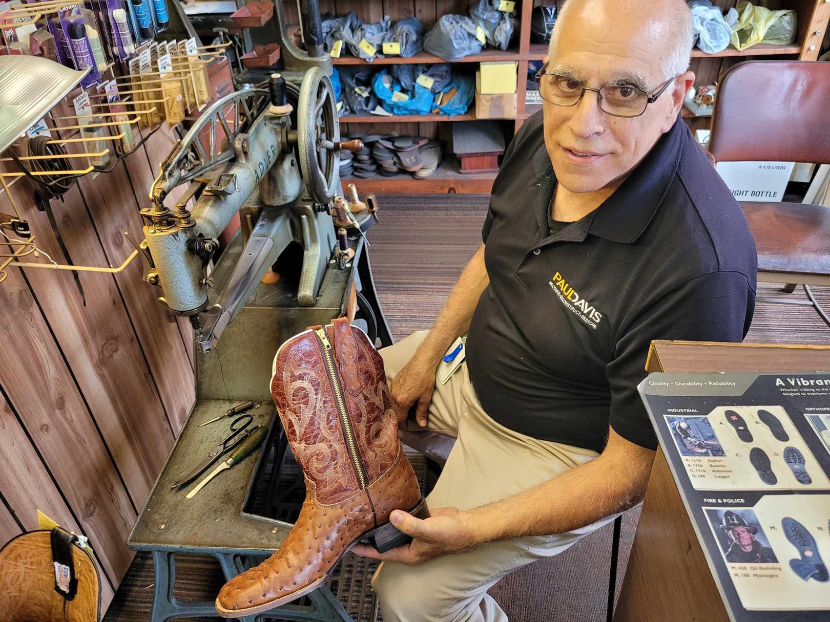 Cowboy boot clearance repair shop