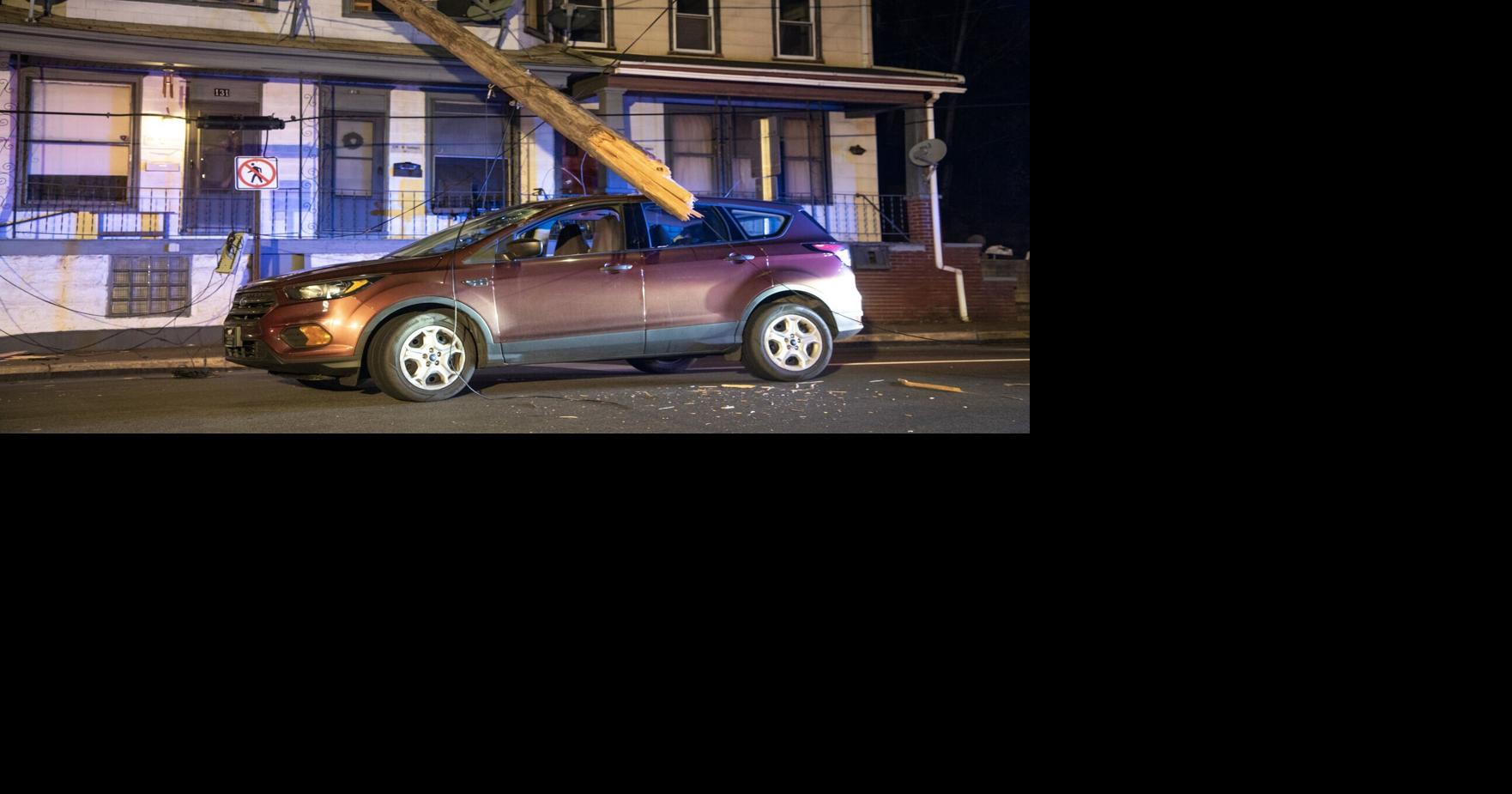Tractor-trailer clips pole, takes down wires in Shamokin | Local News ...