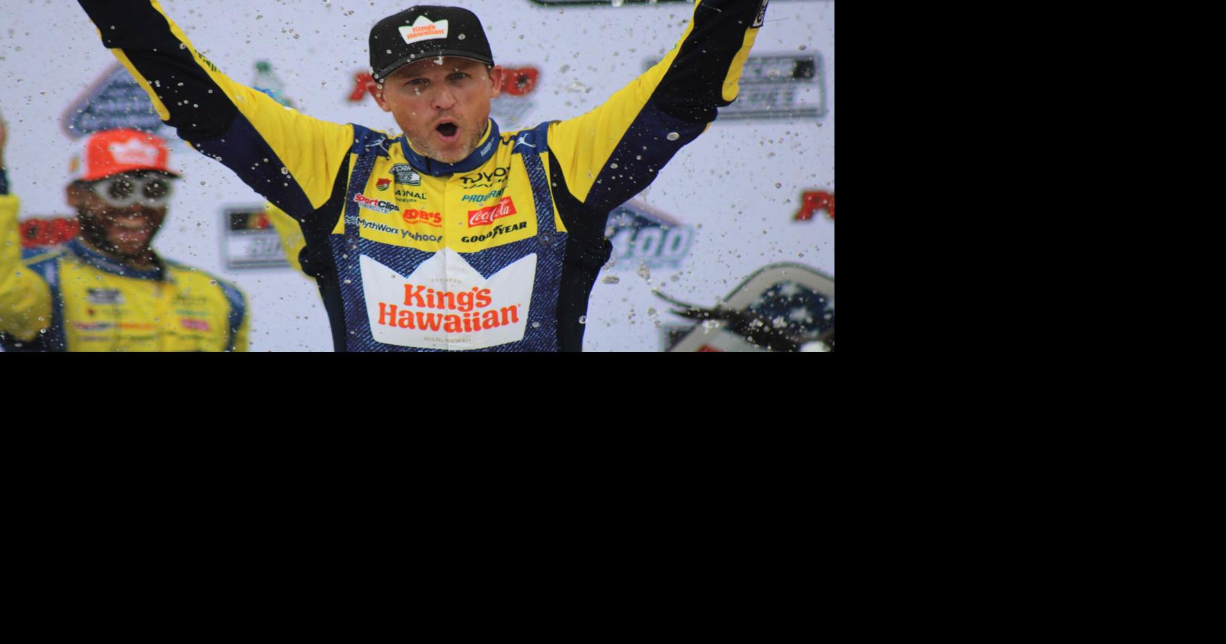Denny Hamlin wins at Pocono, for his third straight victory