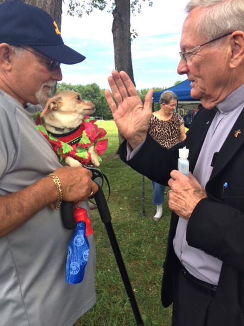 Dogs blessed at Haven to Home event