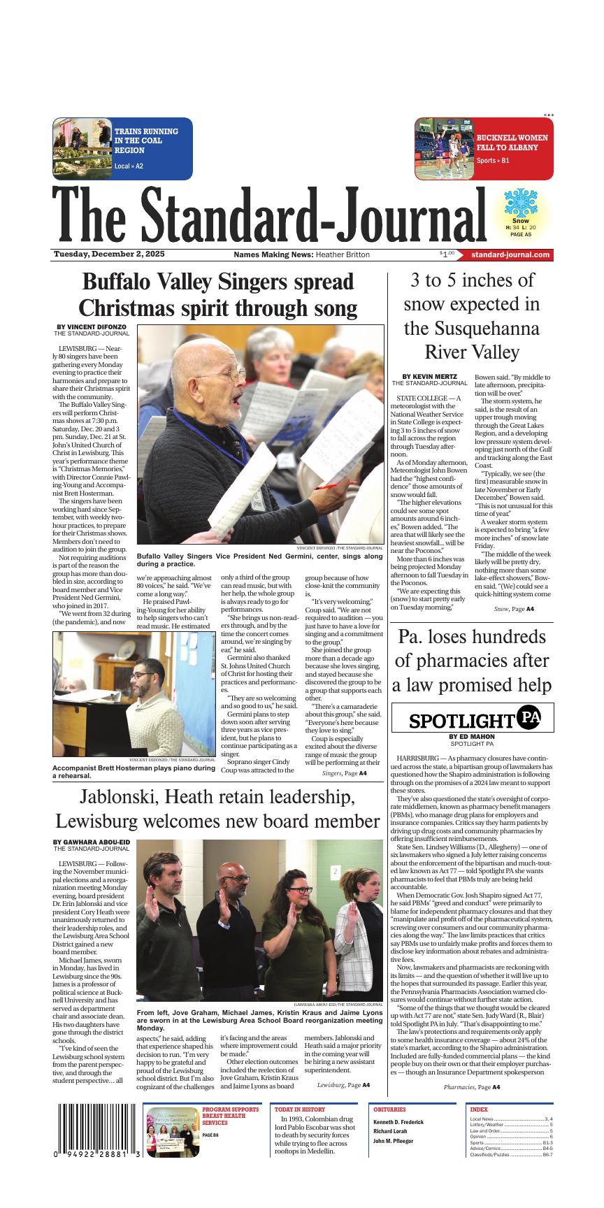 Page A1 | e-Edition | standard-journal.com