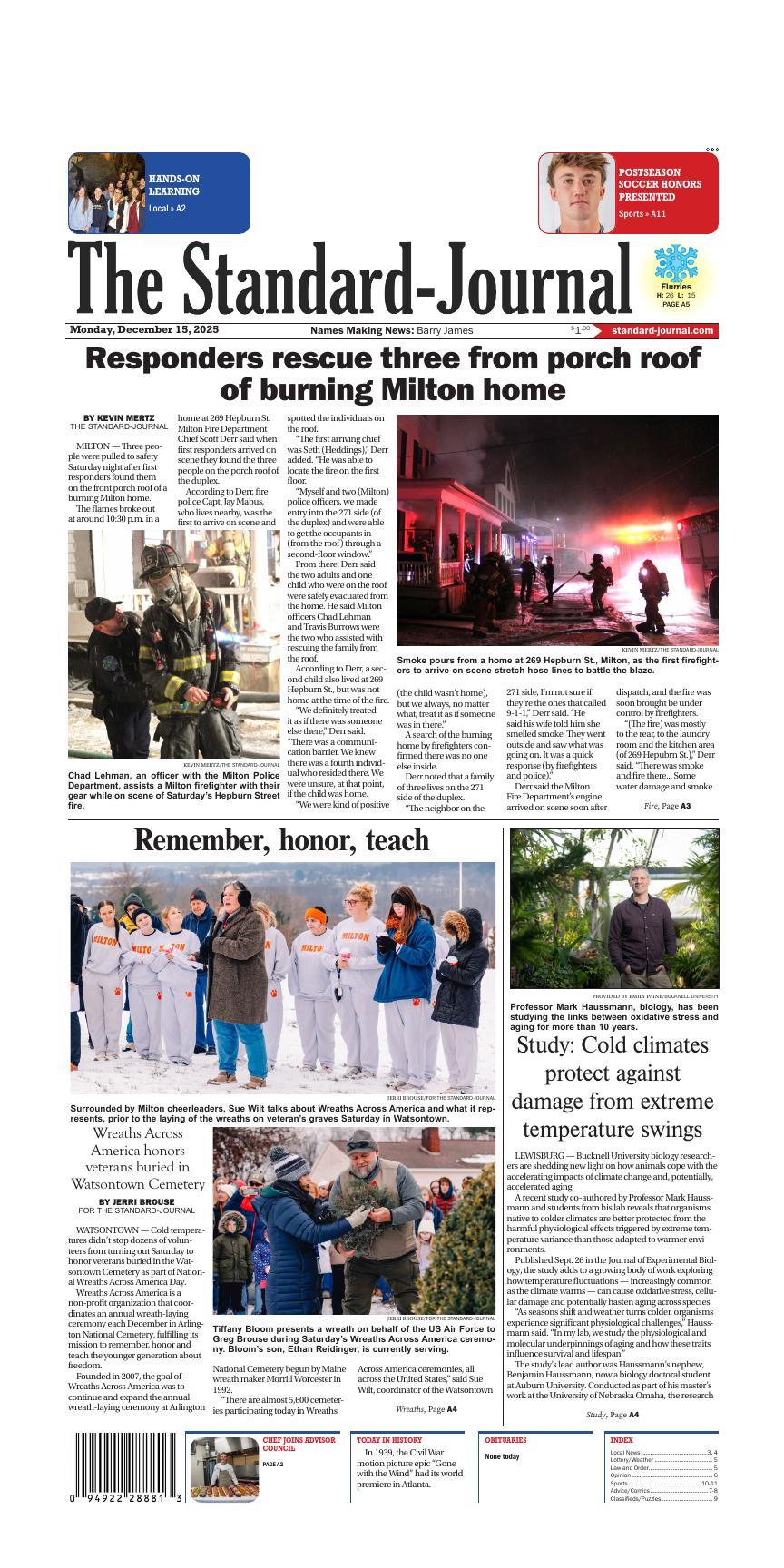 Page A1 | e-Edition | standard-journal.com