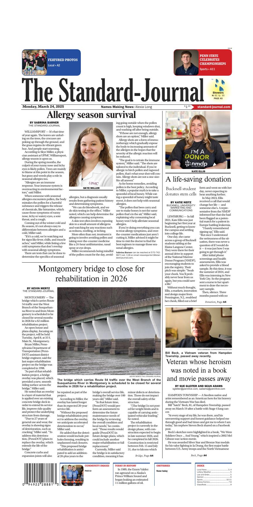 Page A1 | e-Edition | standard-journal.com