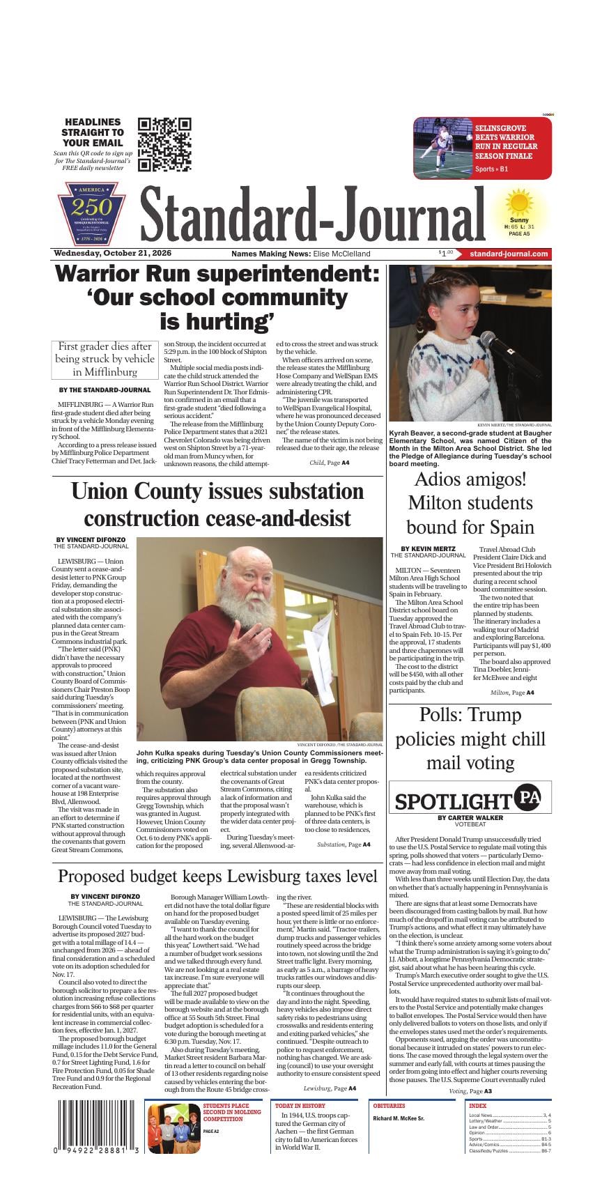 Chicago Journal Page A1 | e-Edition | standard-journal.com