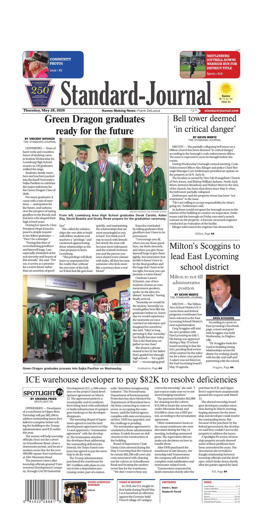 Page A1 | e-Edition | standard-journal.com