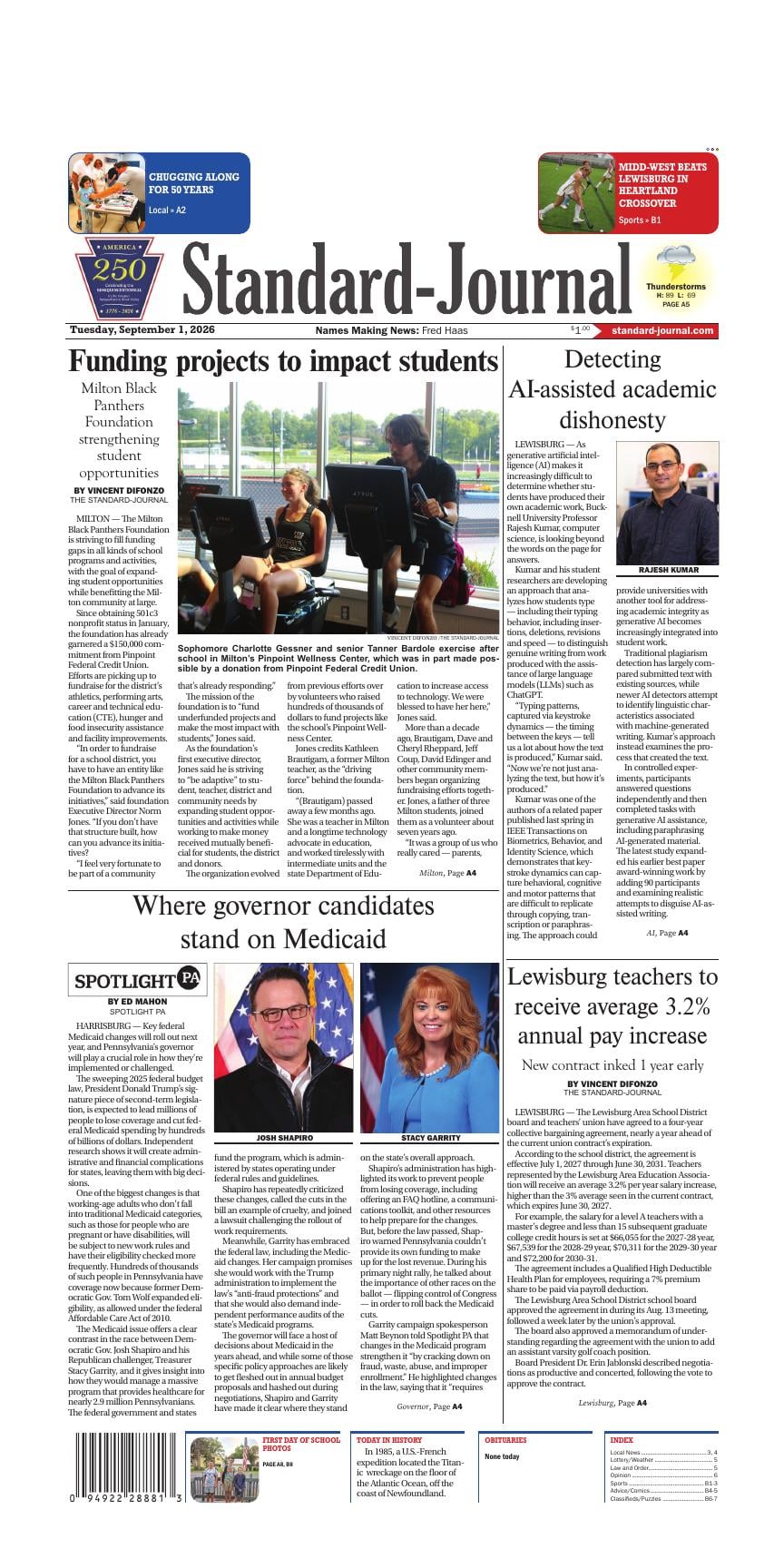 【sorajirooo】STANDARD JOURNAL Page A1 | e-Edition | standard-journal.com