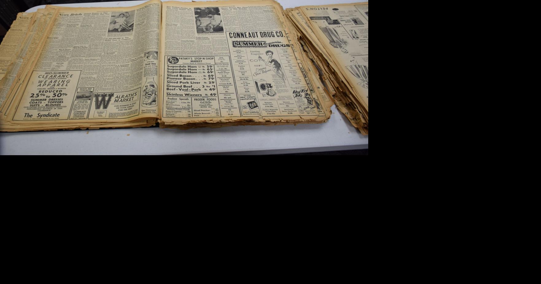 Conneaut Public Library displaying historical newspapers later this ...