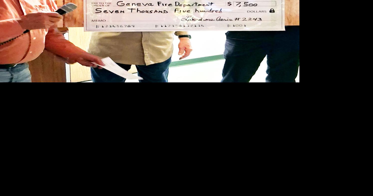 Geneva Eagles Club donates $7.500 to fire department for thermal imaging cameras