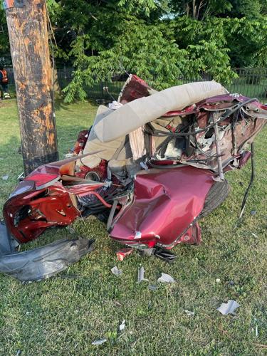 Police: Driver lucky to be alive after crash splits car in two | Local ...