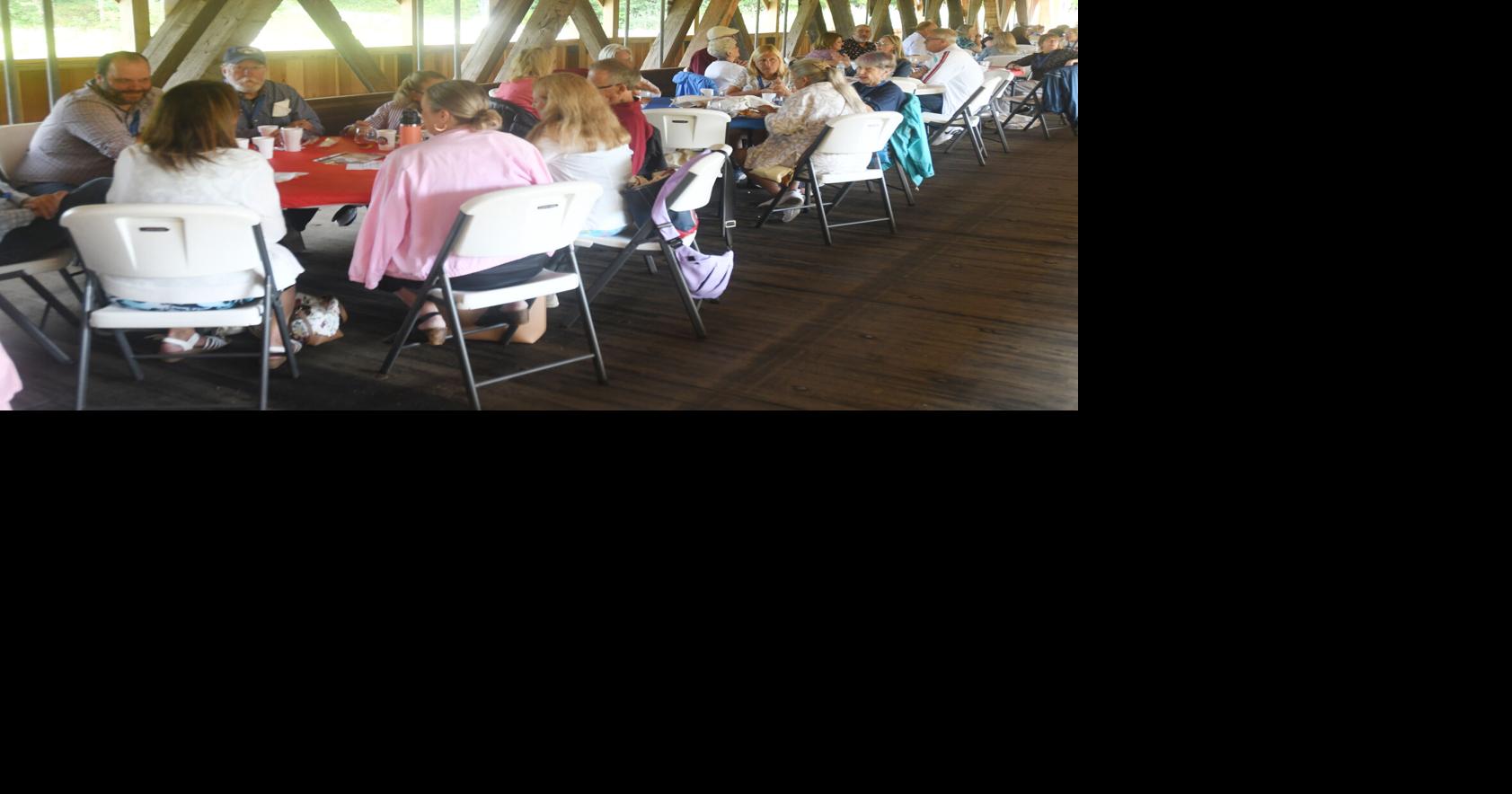 Dinner in covered bridge celebrates history
