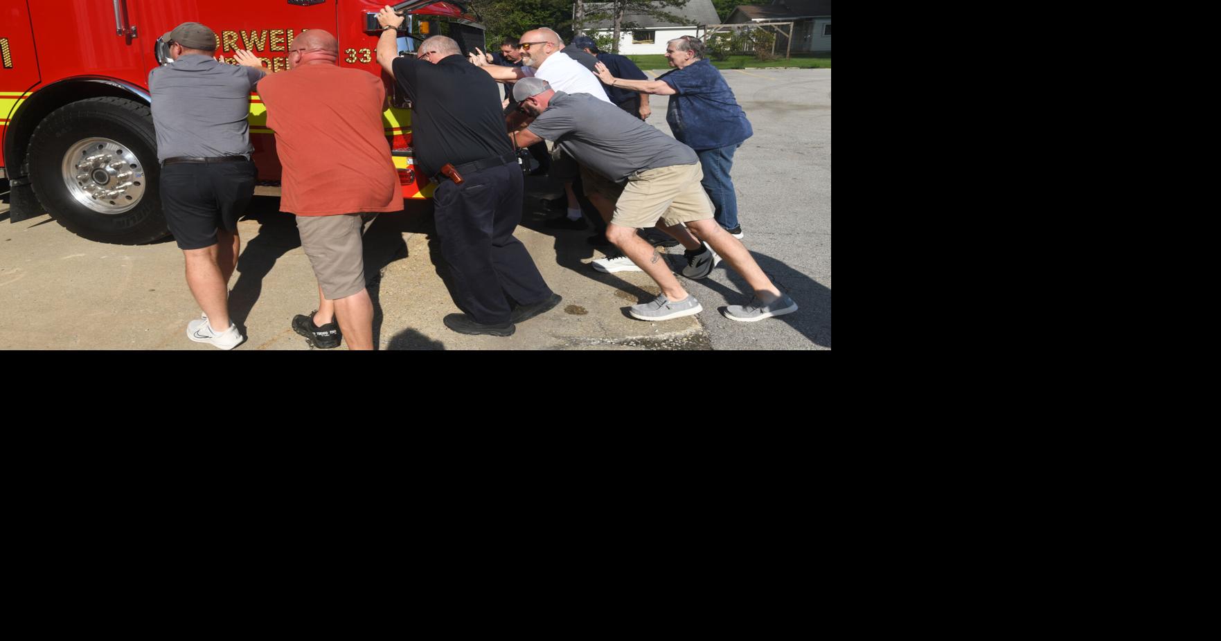 Community celebrates new ladder truck in Orwell