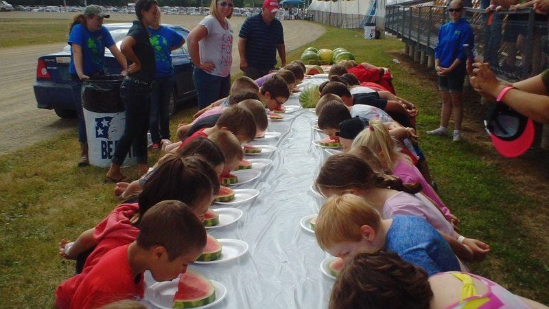 Eating watermelon with hands behind behind your back isn't easy | Local ...
