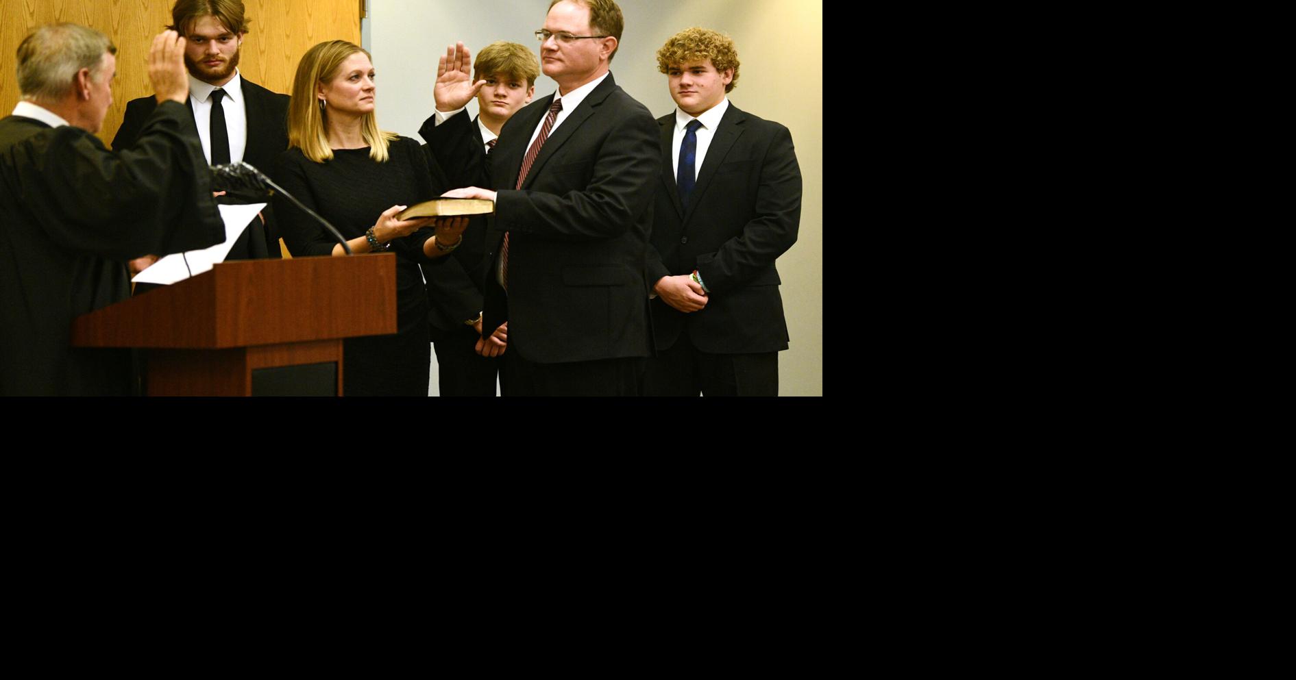 O #39 Brien sworn in as Western County Court judge News starbeacon com