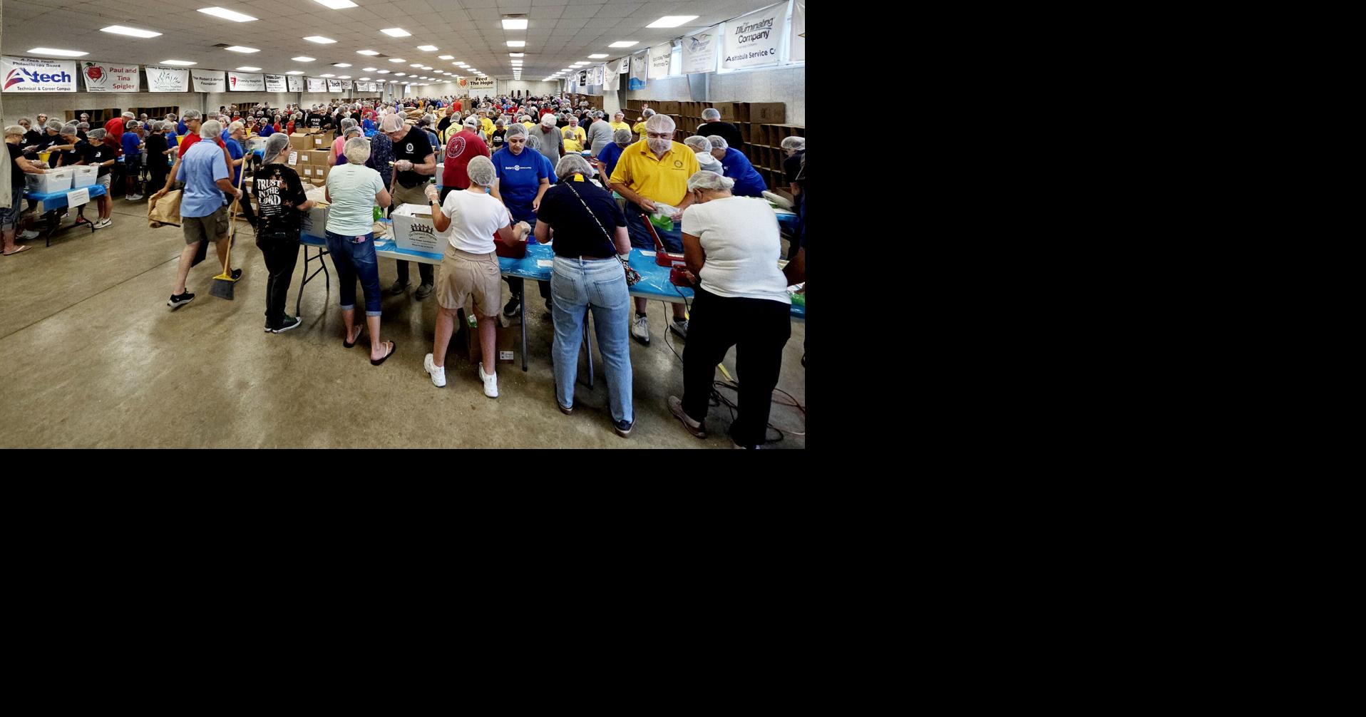Feeding the hope: Hundreds of volunteers gather to package meals for Country Neighbor