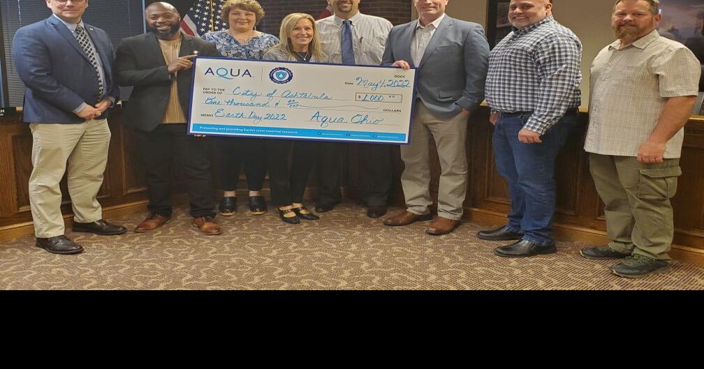 Aqua Ohio donates 1,000 to city of Ashtabula for clean up Local News