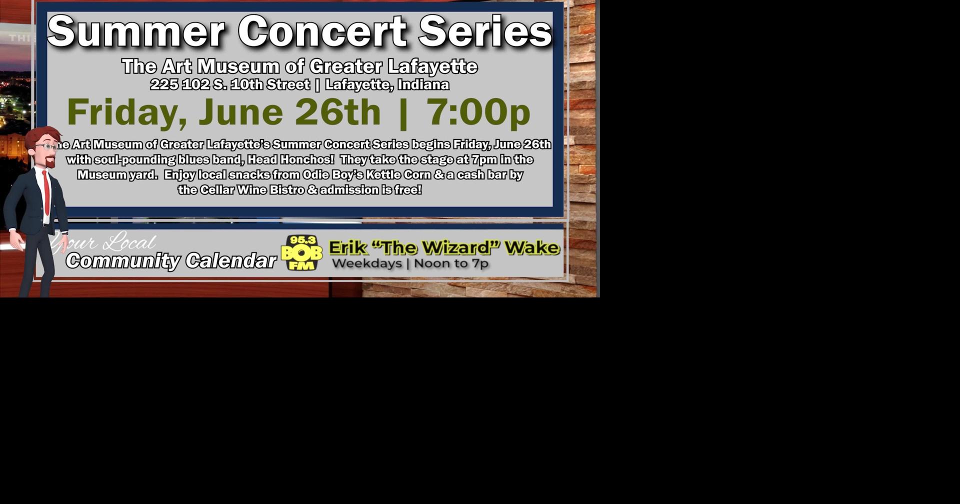 Community Calendar - Art Museum Summer Concert Series | TCPL Jurassic Saturdays | DAR 4th of July Car Show