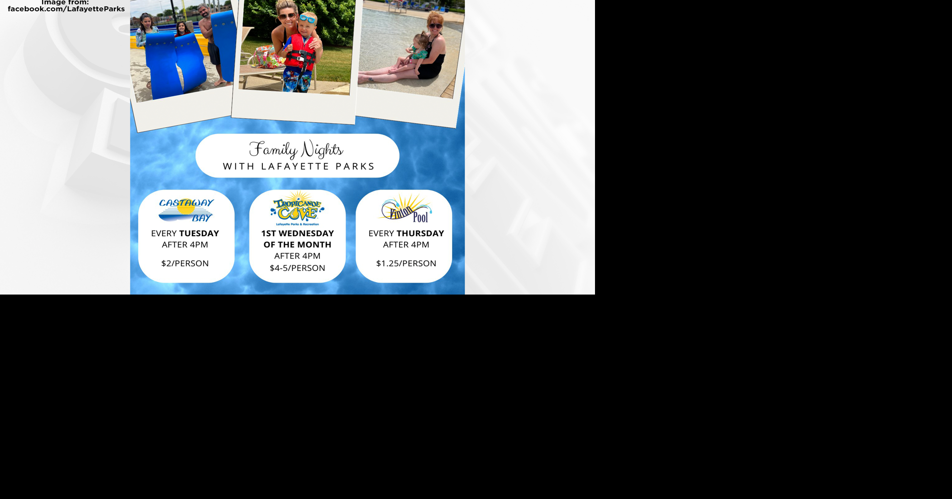 Lafayette Parks and Rec Summer Activities News