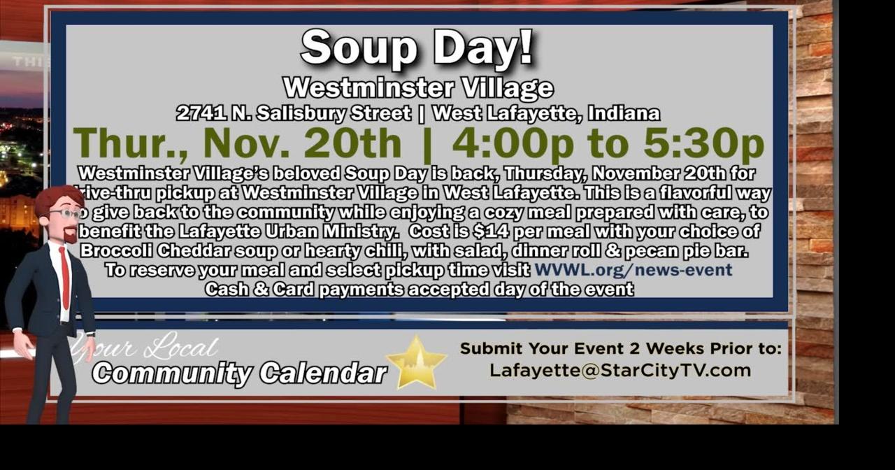Community Calendar - Westminster’s Soup Day | IBEW 668 Craft Market