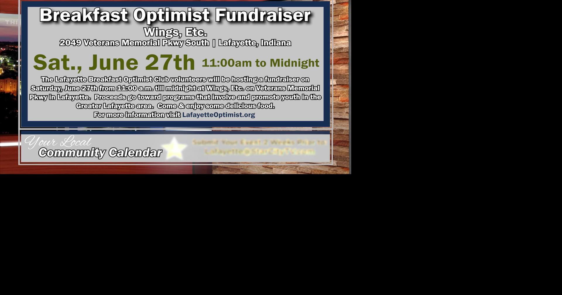 Community Calendar - Breakfast Optimist Fundraiser | Delphi Family Fun Fest | ACORN Auditions