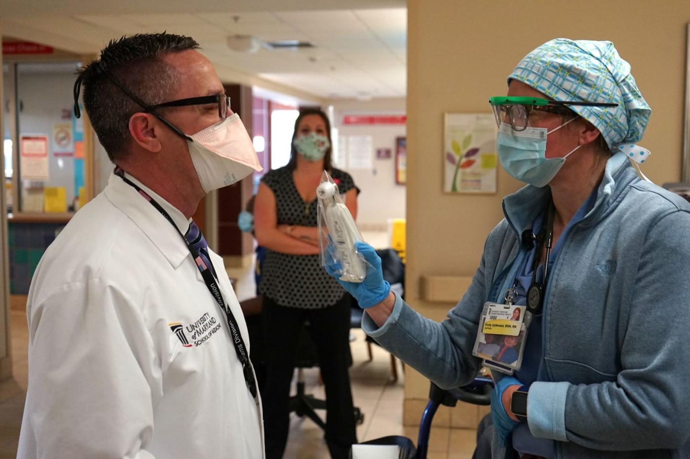 UMMS ICS commander visits Shore Medical Center at Easton Emergency