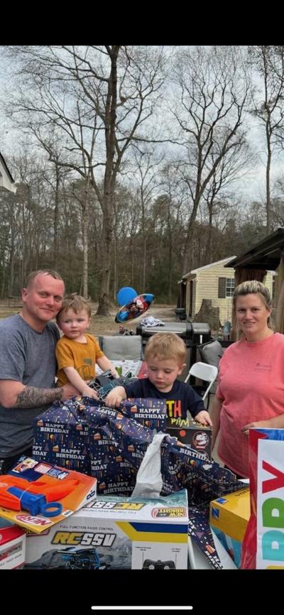Left to right: Michael Puckett, Mason Puckett, Bentley Puckett and Amber Parenteau.