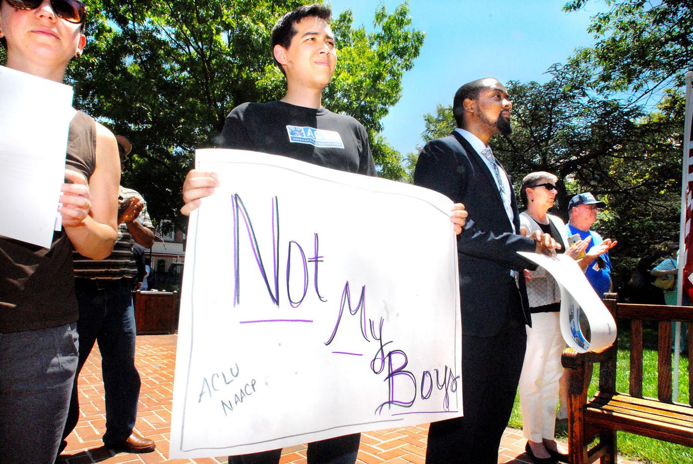 NAACP rallies to remove Talbot Boys statue
