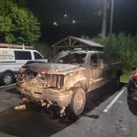 Truck catches fire outside Kent Narrows hotel