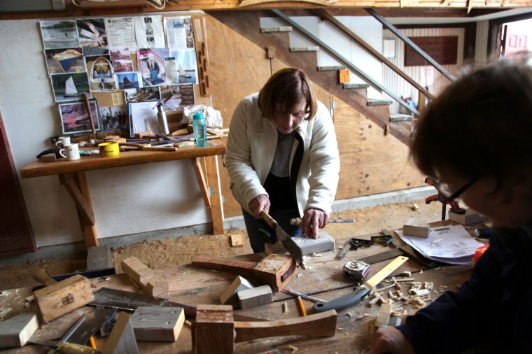 Woman's woodworking at CBMM Local